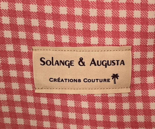 Sac rond Vichy rose