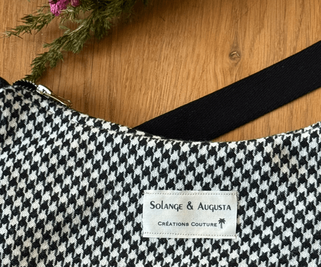 Sac baguette pied-de-poule 
