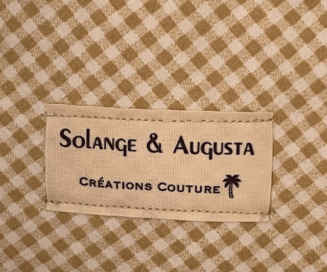 Sac rond vichy beige