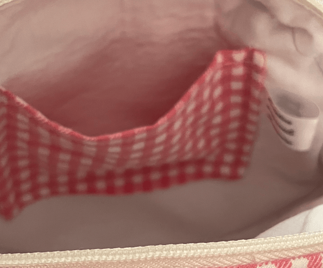Sac rond Vichy rose