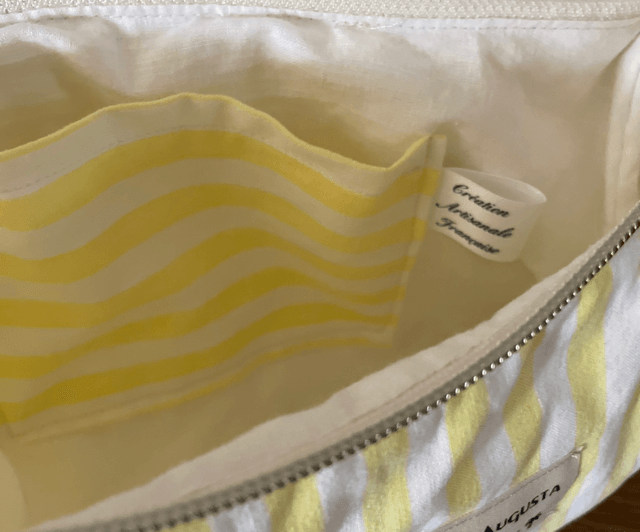Sac baguette rayé jaune