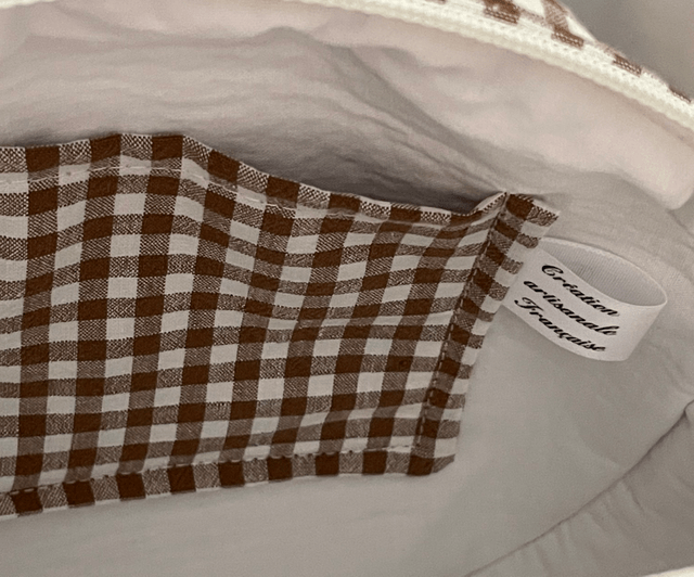Sac rond Vichy cappuccino 