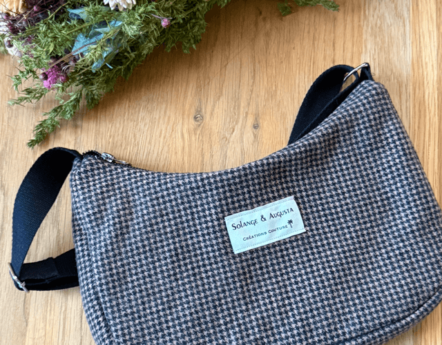 Sac baguette pied-de-poule